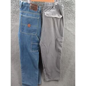Lot STANLEY Fleece Lined Insulated Jeans & Cargo Pants 36x32 Workwear